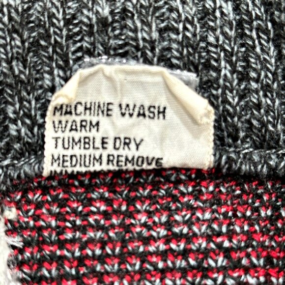 VTG 90s Le Tigre Mens Sweater Size M New Nu Wave Grunge Dad Lightning Arrows AOP - Picture 6 of 7